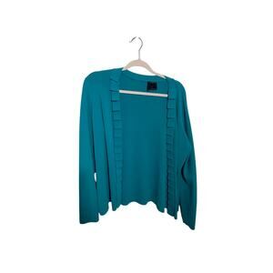 Woman's Etoile Aqua Cardigan Western Ranch Rodeo Cowgirl Cowboy Redneck XL